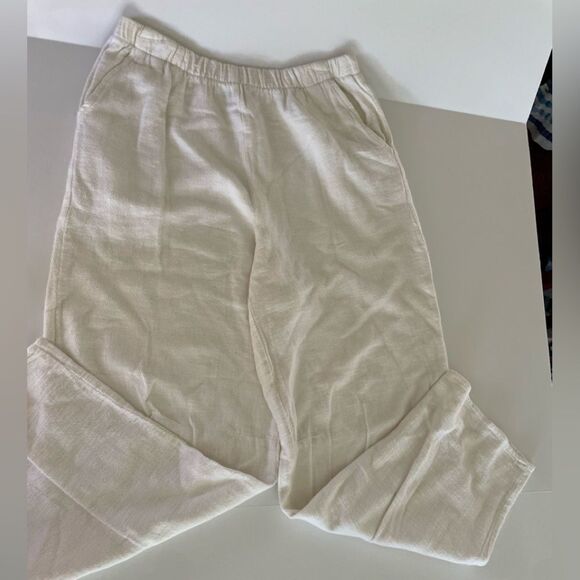 CP Shades Ivory Cotton Joggers Size Medium - Picture 1 of 7